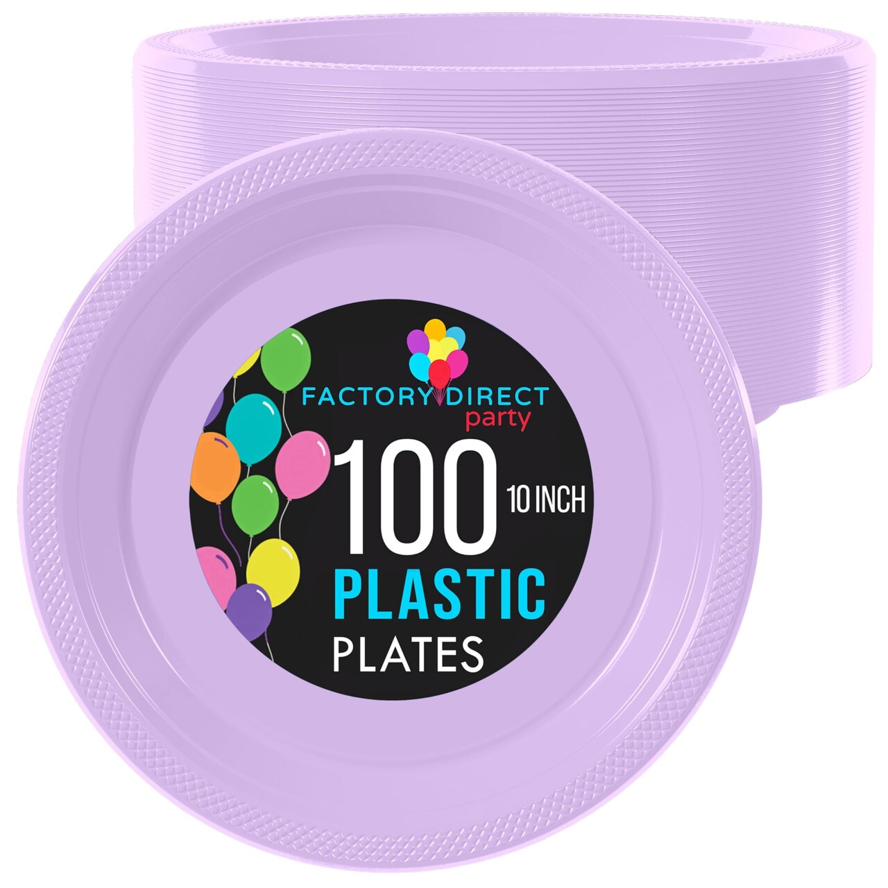 Party Solids Plastic Plates For Party Disposable Plates Heavy Duty Supplies 100 Pcs Plastic Dinnerware Sets Heavy Duty 350 GSM Disposable Dinnerware Set by Exquisite